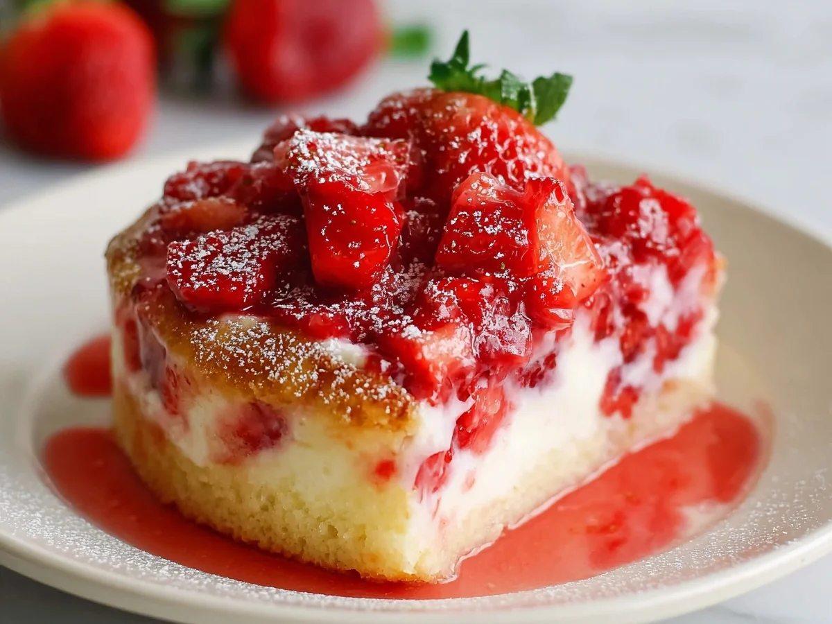 Creamy Strawberry Rhubarb Custard Dessert - Image 1