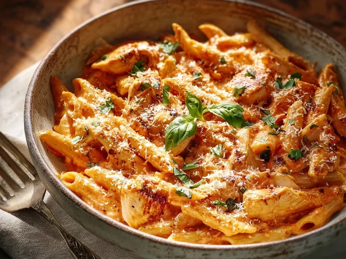 Creamy Tomato Chicken Penne: A Weeknight Comfort Meal - Image 1