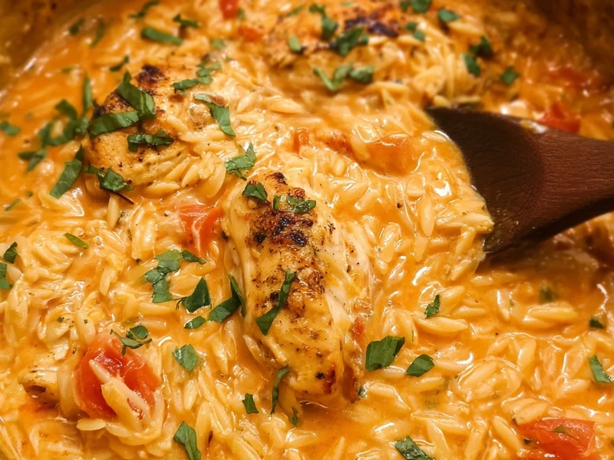 Creamy Tomato Orzo with Chicken: Easy Weeknight Meal - Image 1