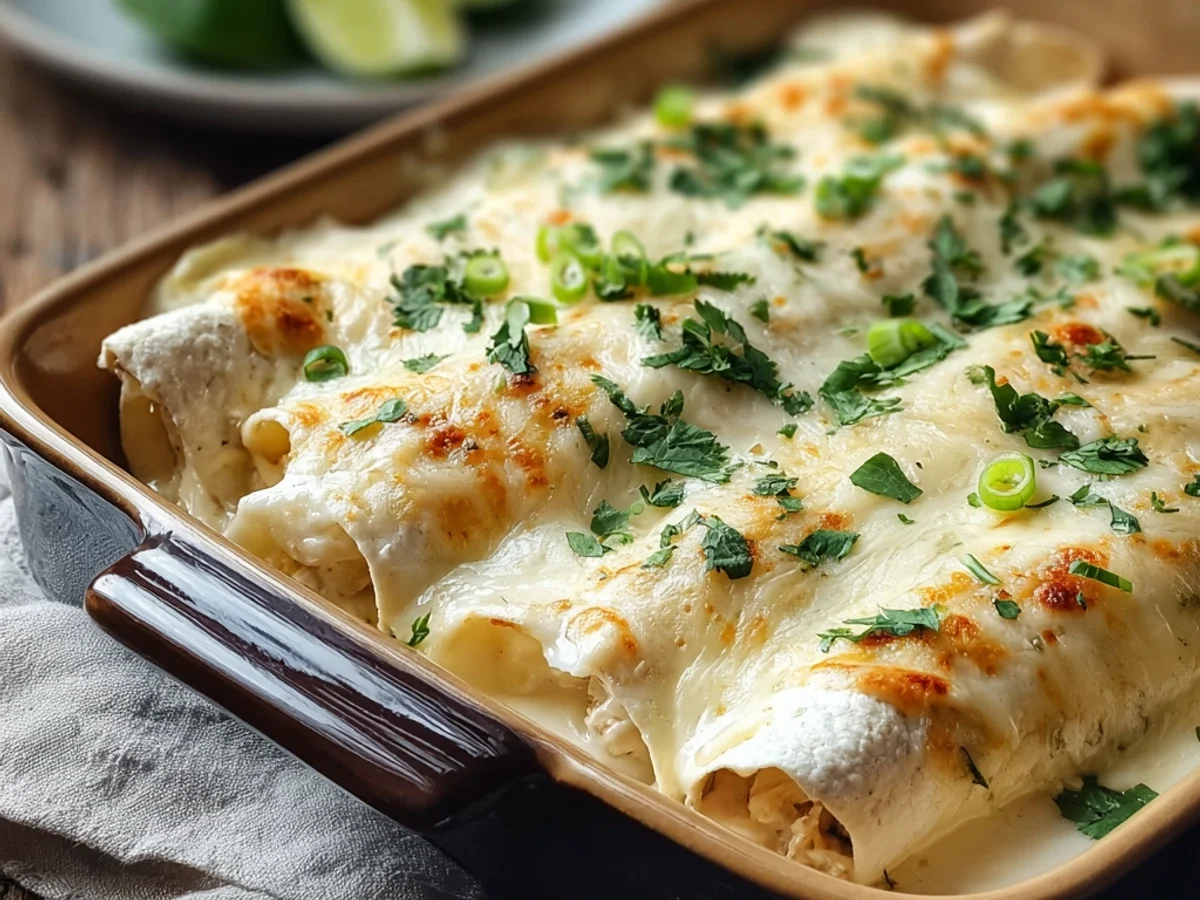 Creamy White Chicken Enchiladas: A Family Favorite - Image 1