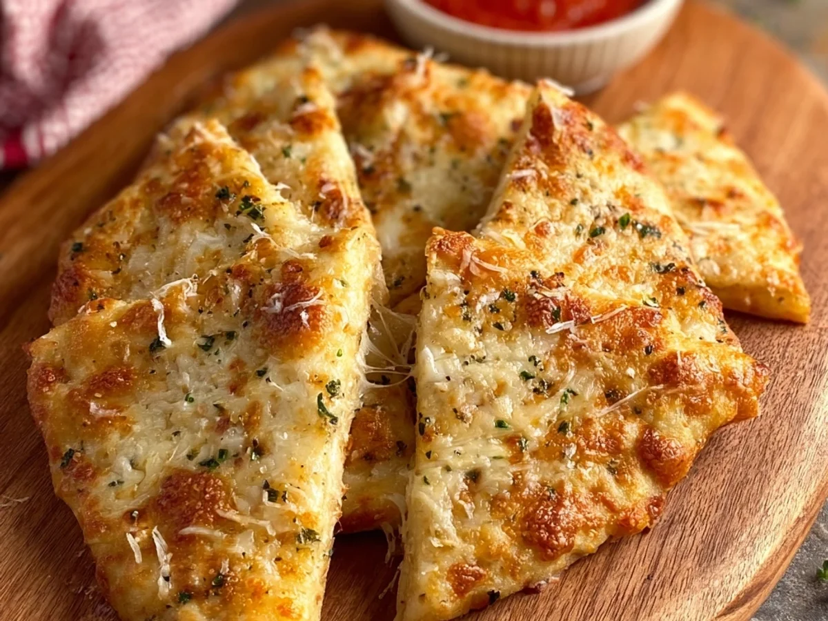 Crispy Air Fryer Cheesy Tortilla Garlic Bread - Image 1