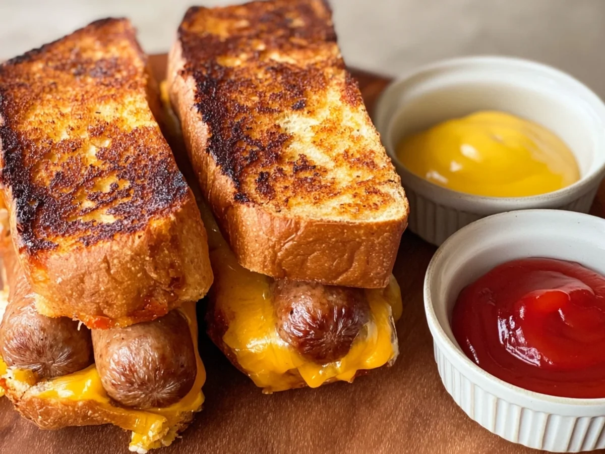 Crispy Air Fryer Grilled Cheese Hot Dogs - Image 1