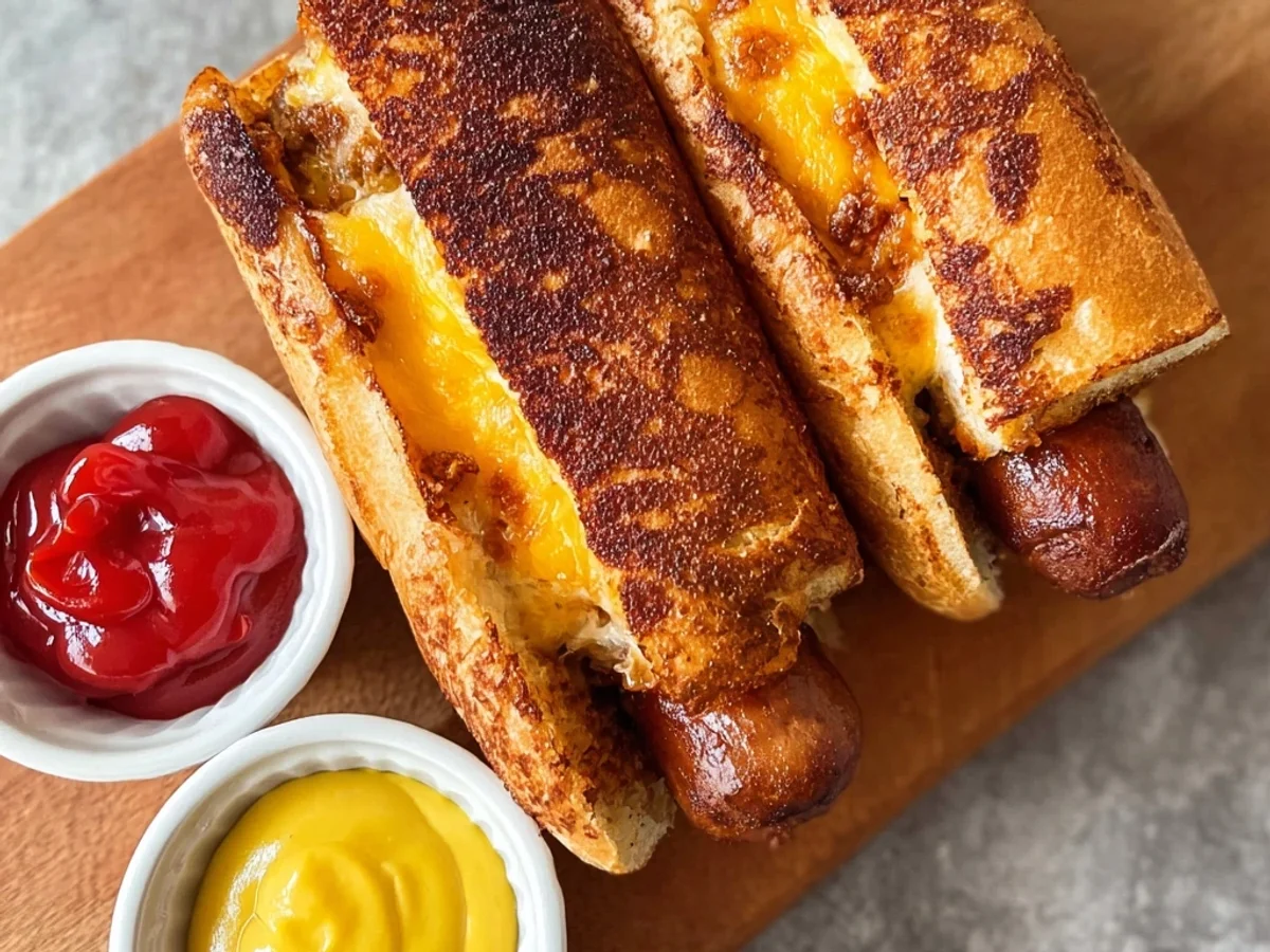 Crispy Air Fryer Grilled Cheese Hot Dogs - Image 2