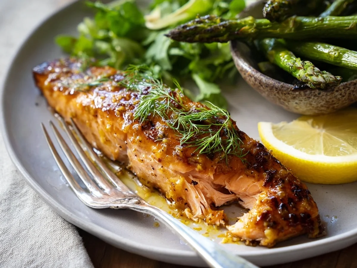 Crispy Air Fryer Honey Mustard Salmon Fillets - Image 1