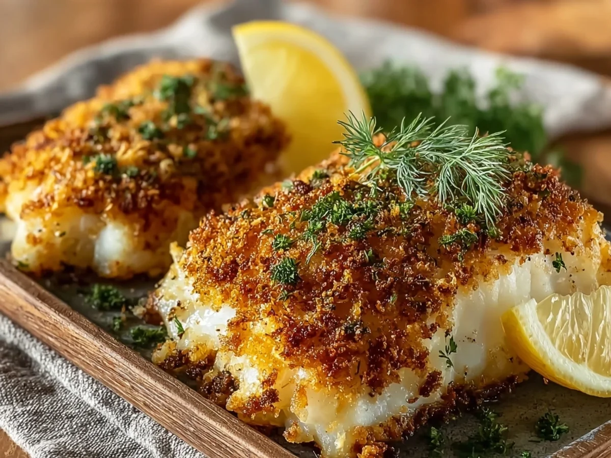 Crispy Air Fryer Parmesan Crusted Cod: Fast & Flavorful - Image 1