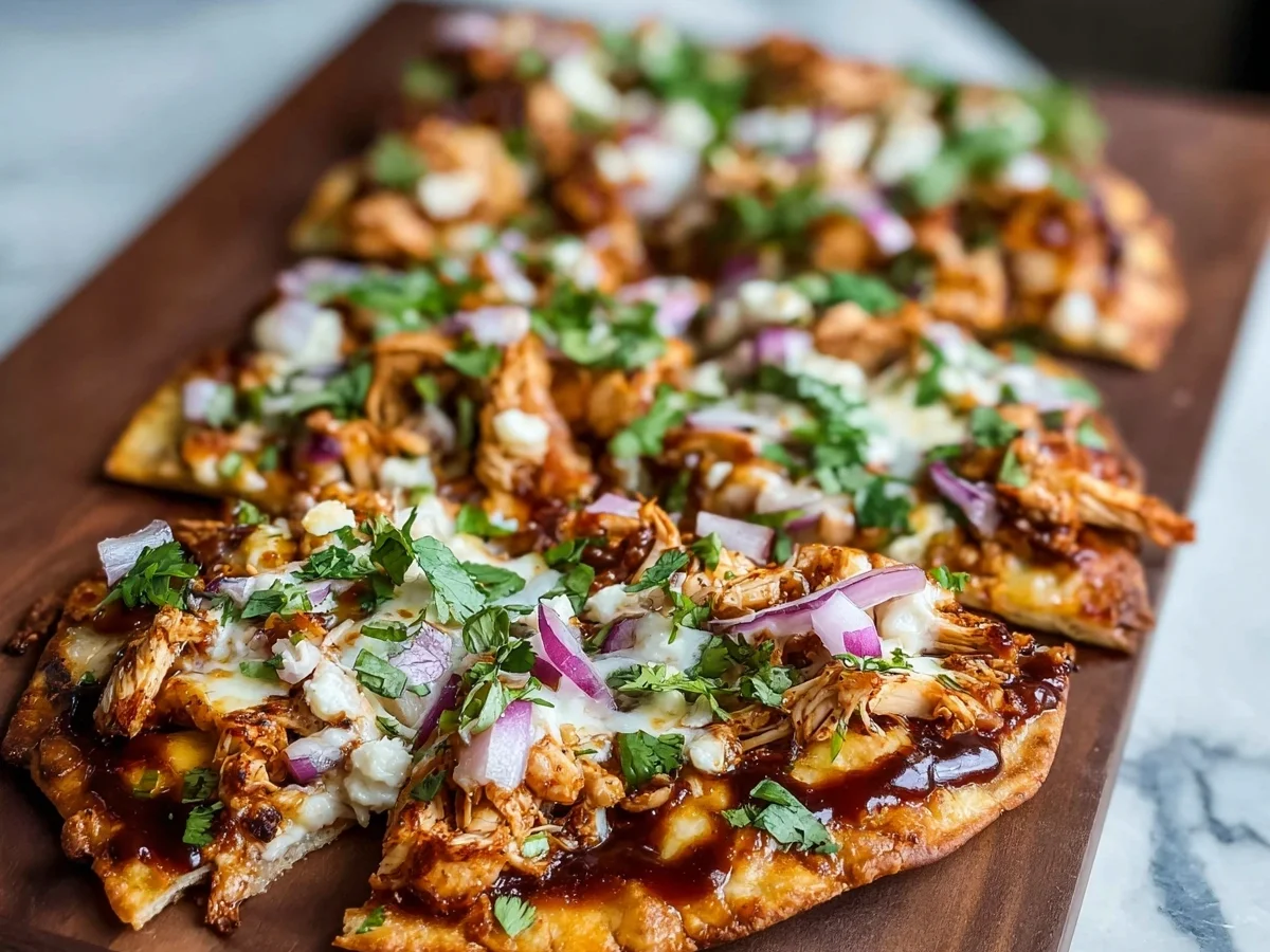 Crispy BBQ Chicken Flatbread: High Protein Dinner - Image 1