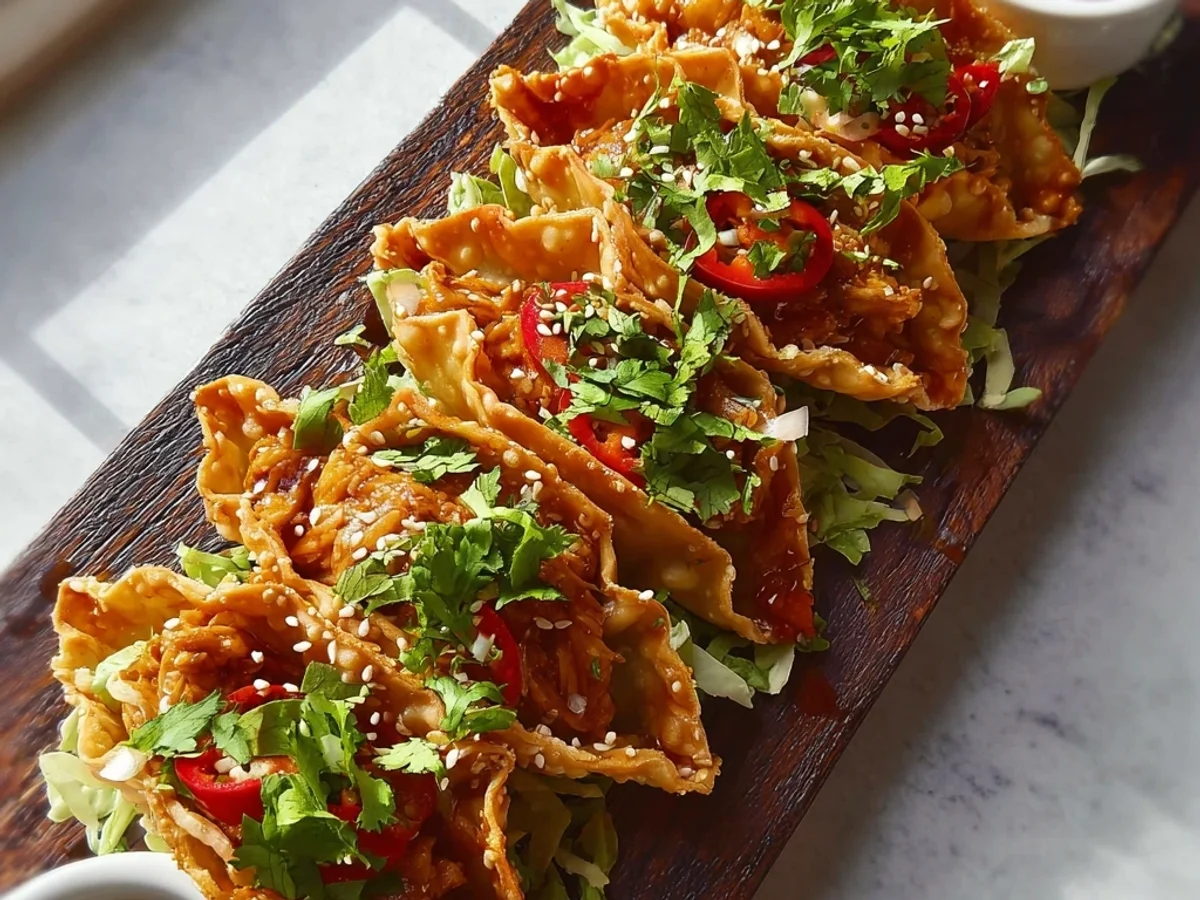 Crispy Chicken Wonton Tacos: Quick Weeknight Bites - Image 1