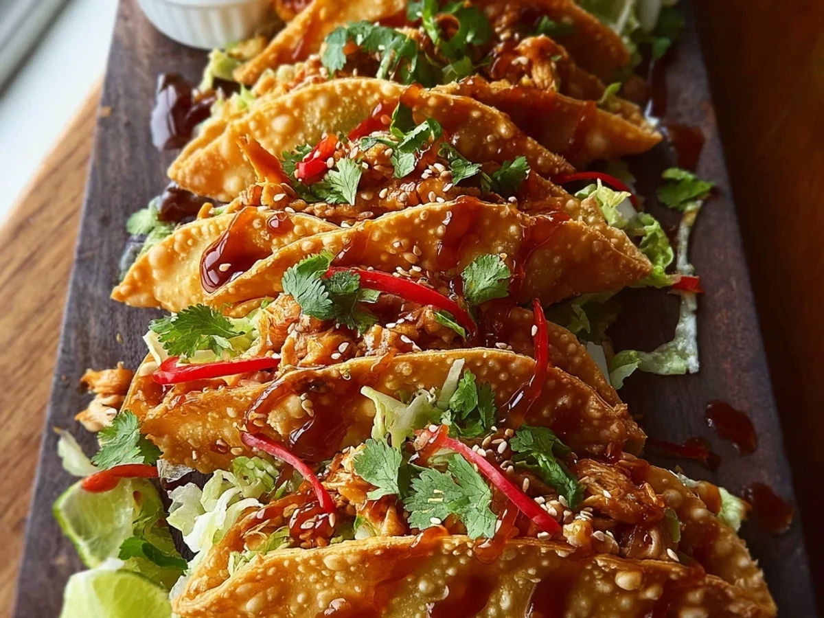 Crispy Chicken Wonton Tacos: Quick Weeknight Bites - Image 2