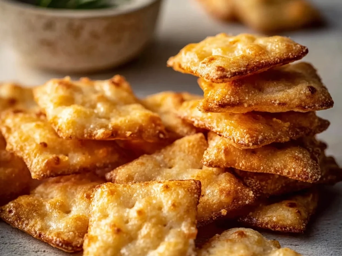 Crispy Homemade Cheese Crackers: A Savory Treat - Image 1