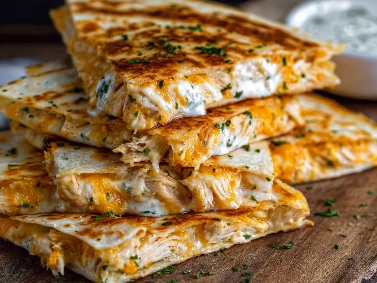 Crispy Low-Carb Chicken Ranch Quesadilla - Image 2