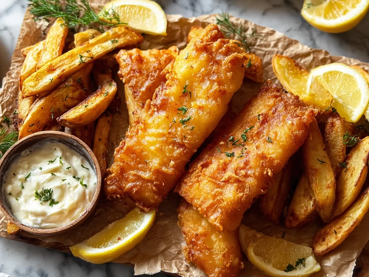 Crispy Non-Alcoholic Beer Battered Fish & Chips - Image 2