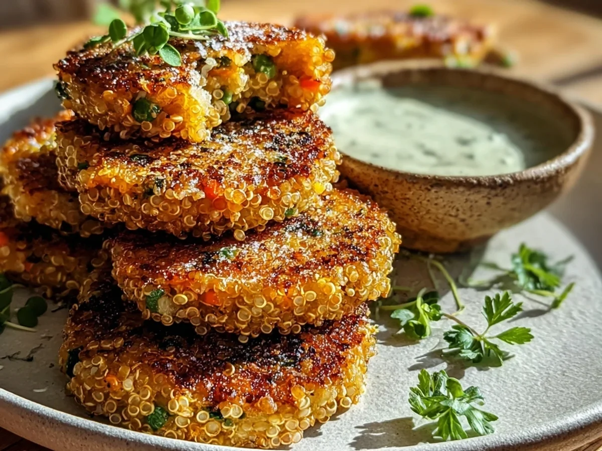 Crispy Quinoa Veggie Patties: Healthy, High-Protein - Image 1