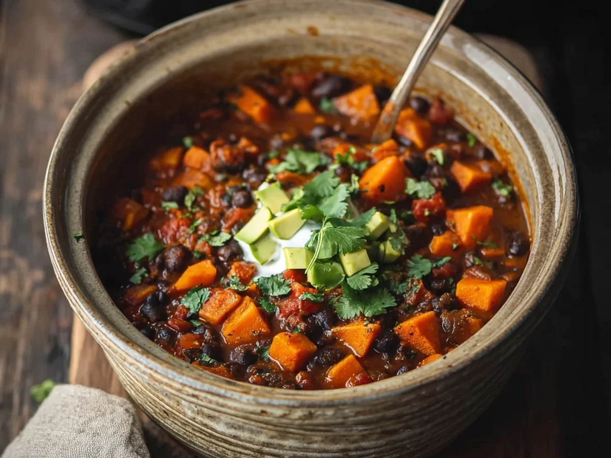 Crock Pot Sweet Potato Black Bean Chili: Hearty & Simple - Image 1