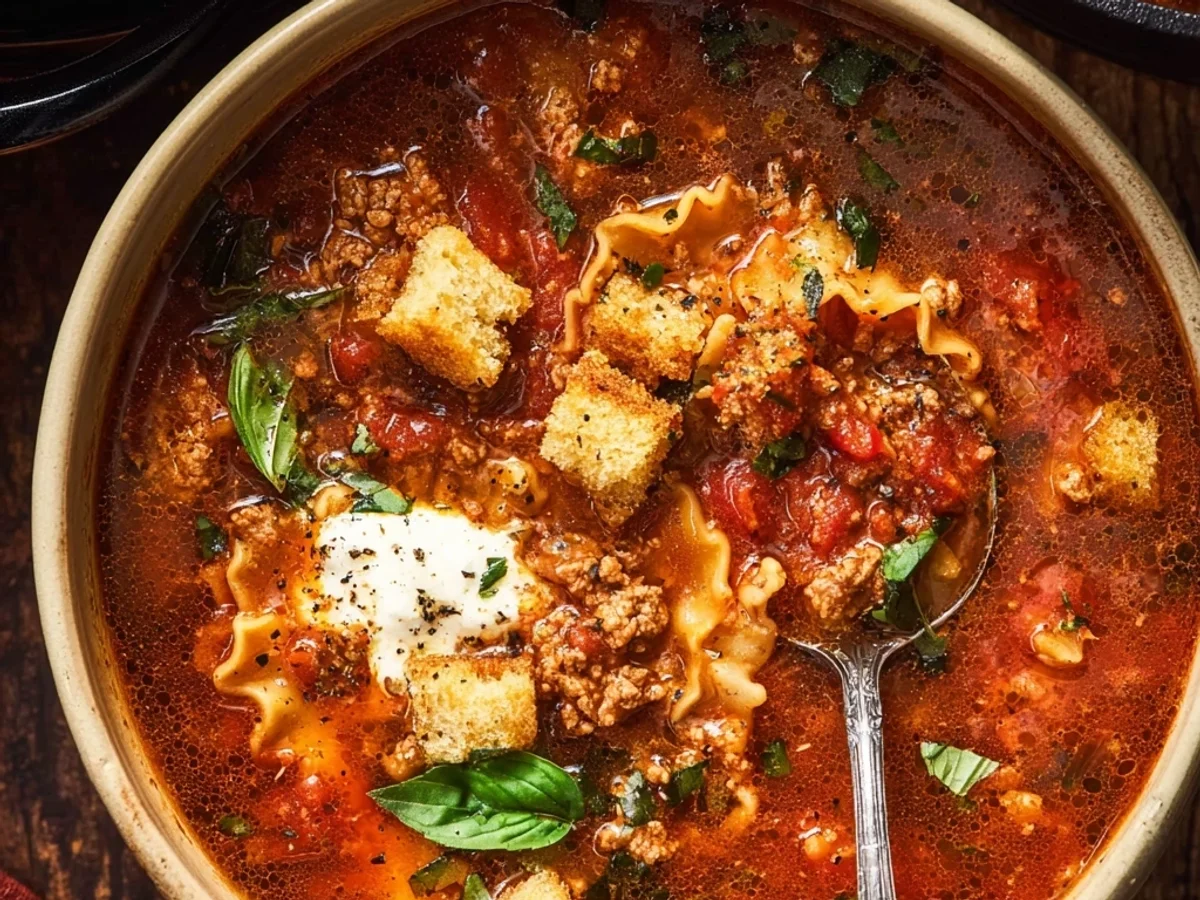 Crockpot Lasagna Soup: Homestyle Comfort, Easy Weeknight - Image 1