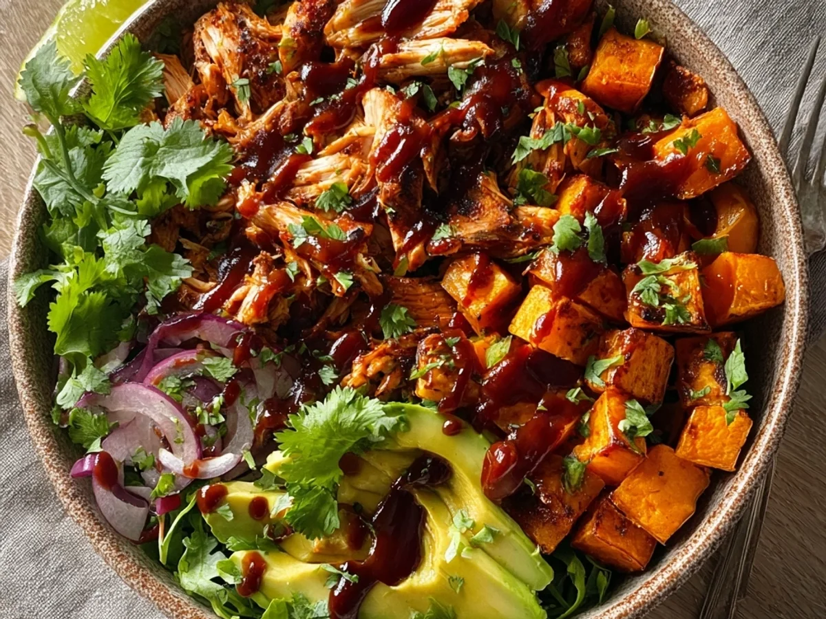 Easy BBQ Chicken Sweet Potato Bowl: Weeknight Wonder - Image 1