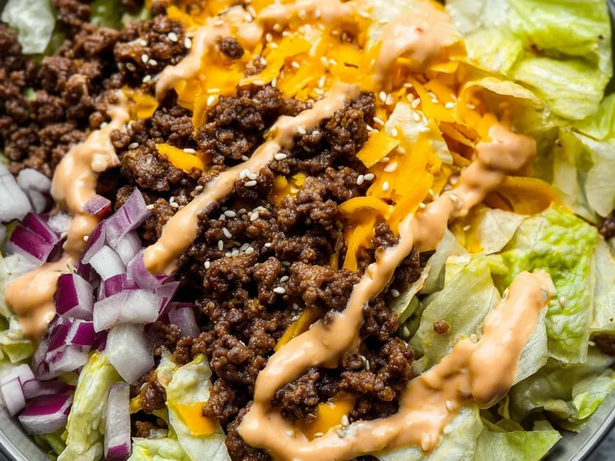 Easy Big Mac Salad: Burger Flavors in a Bowl - Image 1