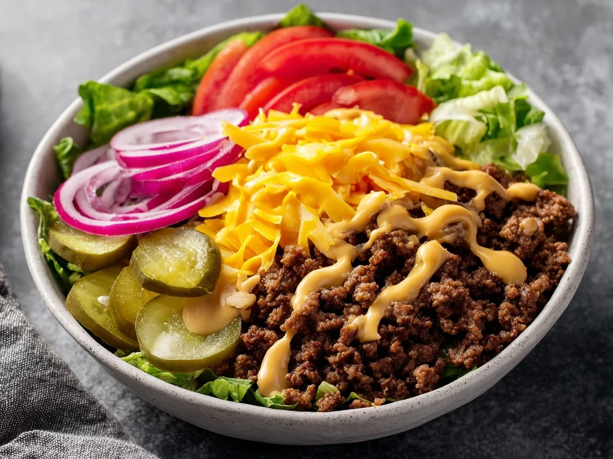 Easy Burger Bowls: Delicious Low-Carb Dinner Recipe - Image 1