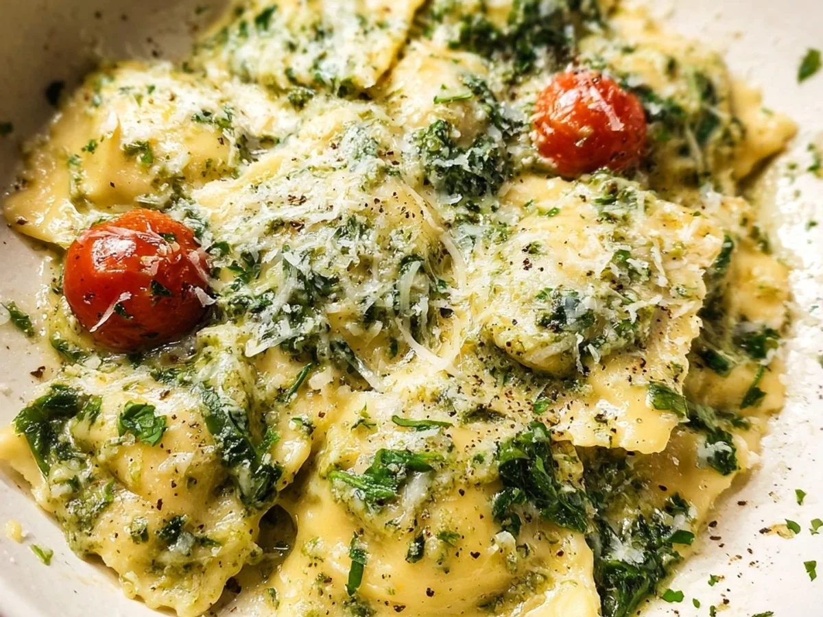 Easy Creamy Pesto Ravioli Dinner - Image 2