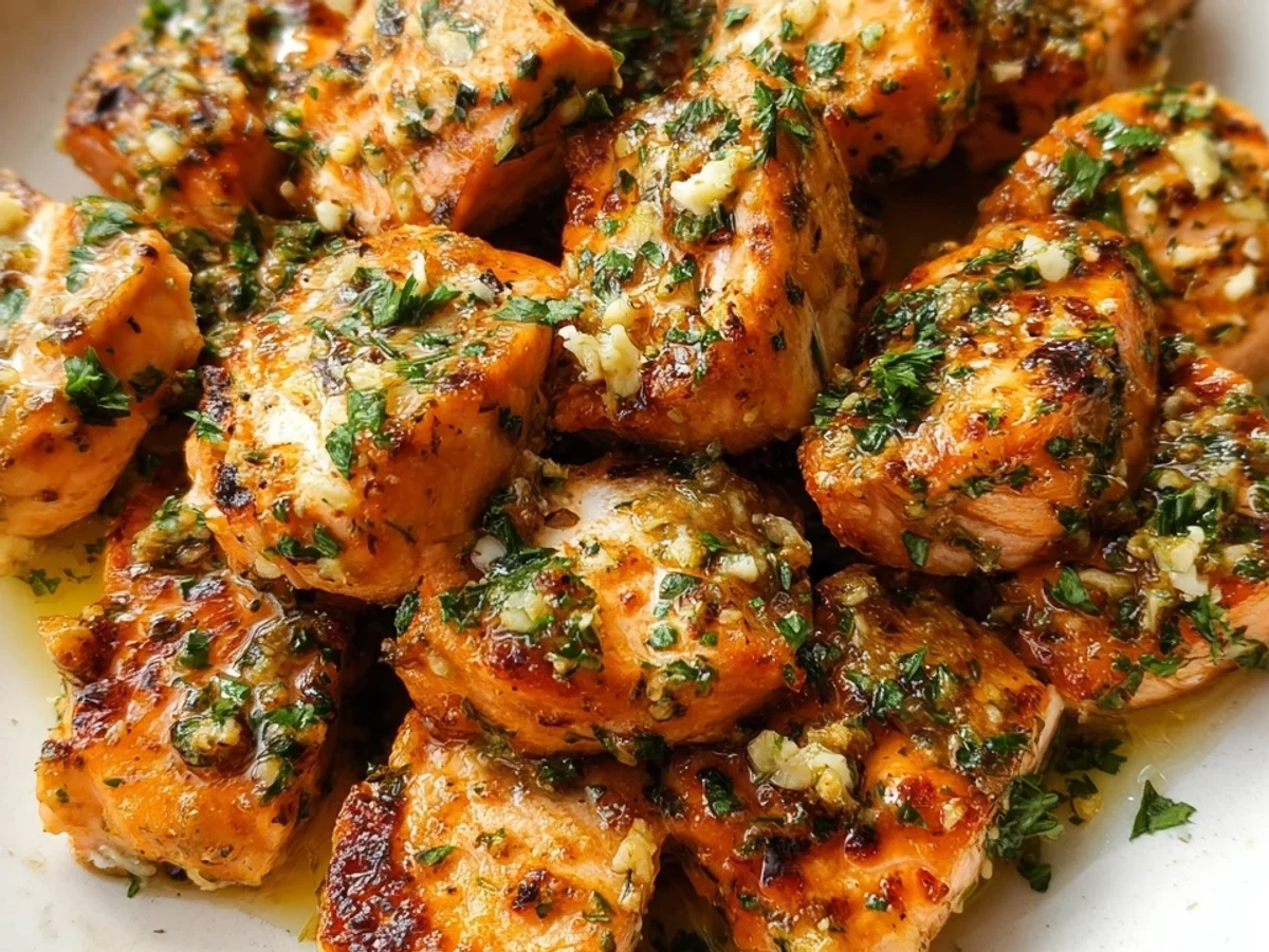 Easy Garlic Butter Salmon Bites - Image 1