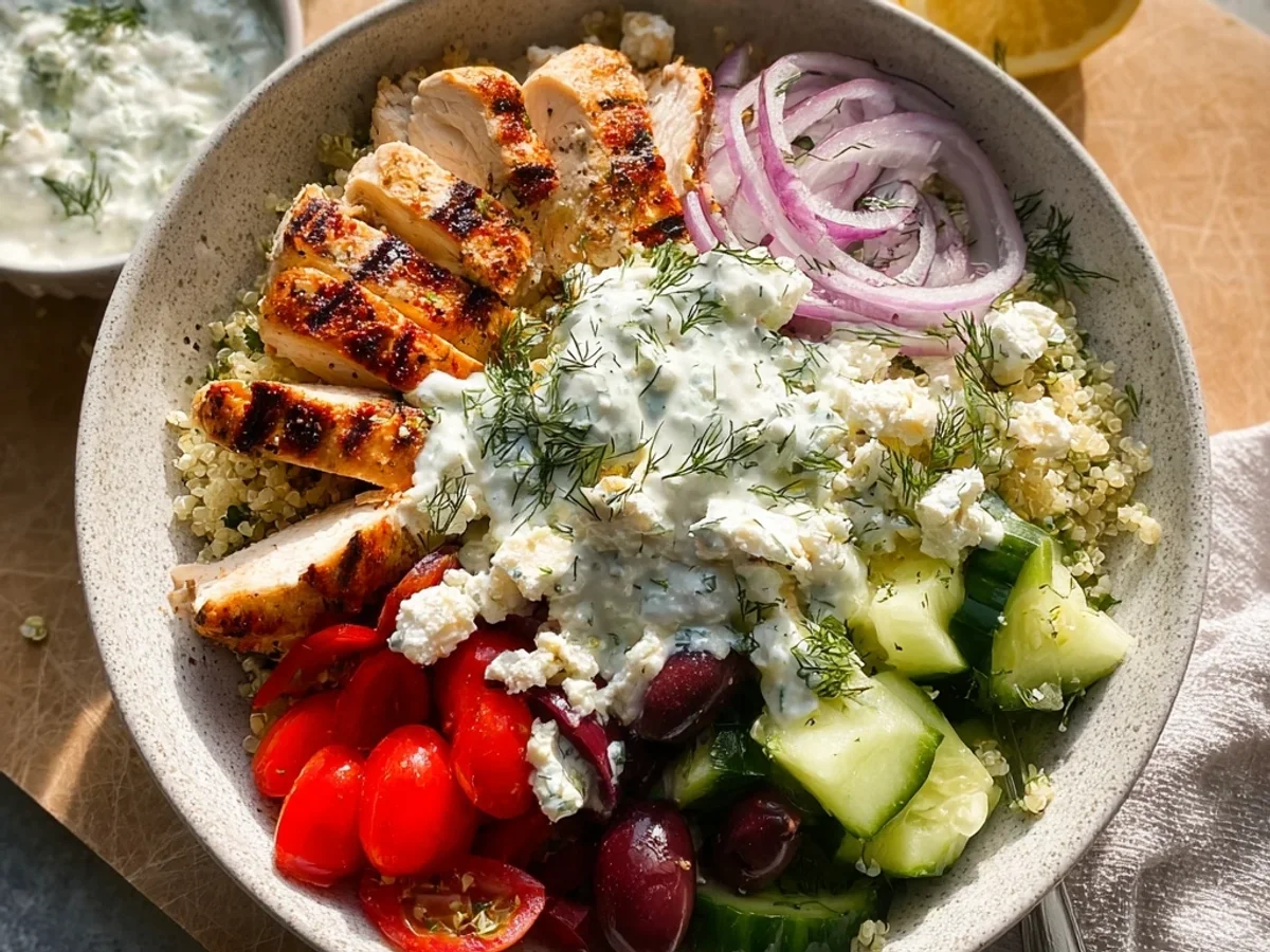 Easy Greek Chicken Bowls Recipe: Zesty Weeknight - Image 1