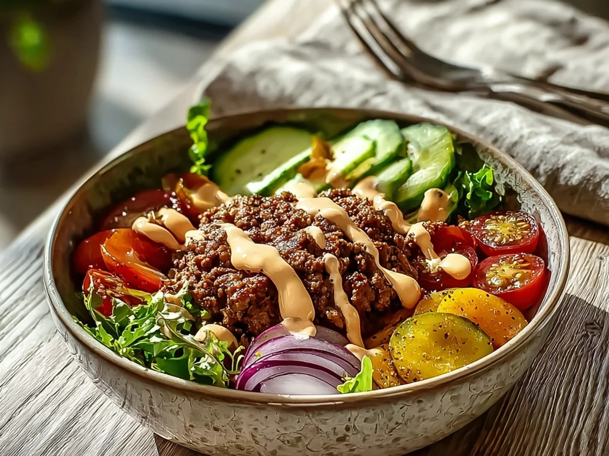 Easy Homemade Burger Bowls: Weeknight Comfort - Image 1