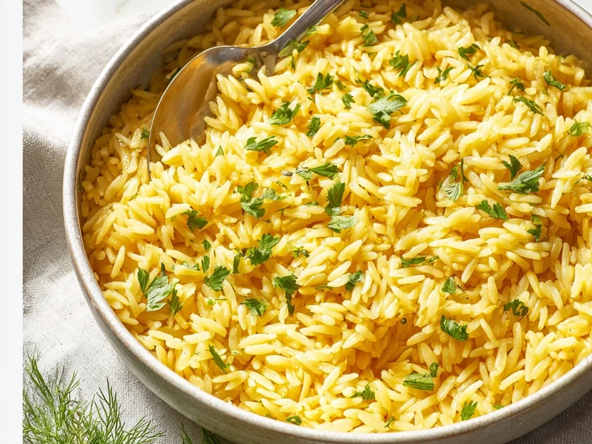 Easy Orzo Rice Pilaf Recipe: Simple Weeknight Side - Image 1