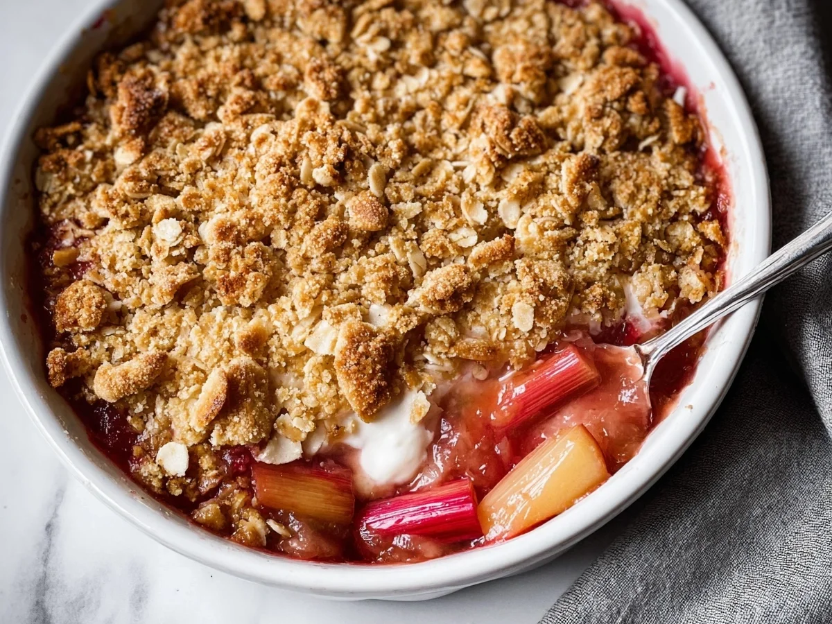 Easy Rhubarb Crisp: Quick Dessert Recipe - Image 1