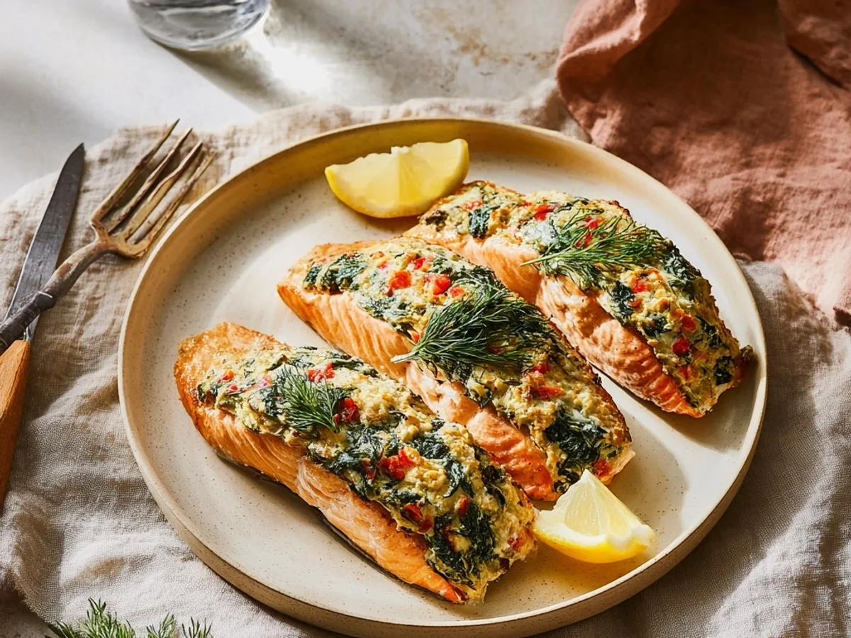 Easy Stuffed Salmon: A Healthy Weeknight Delight - Image 1