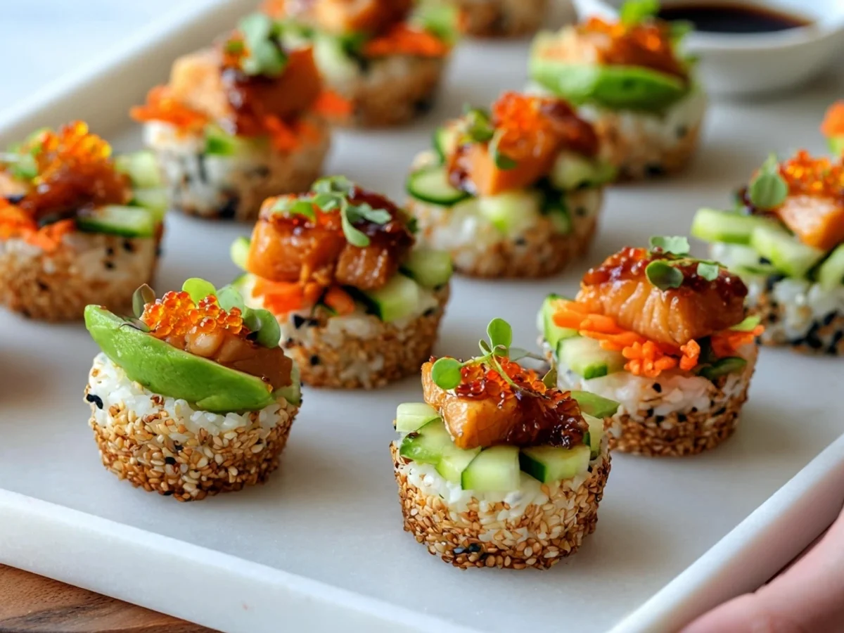 Easy Sushi Cups: Quick Nori Bites for Parties - Image 1