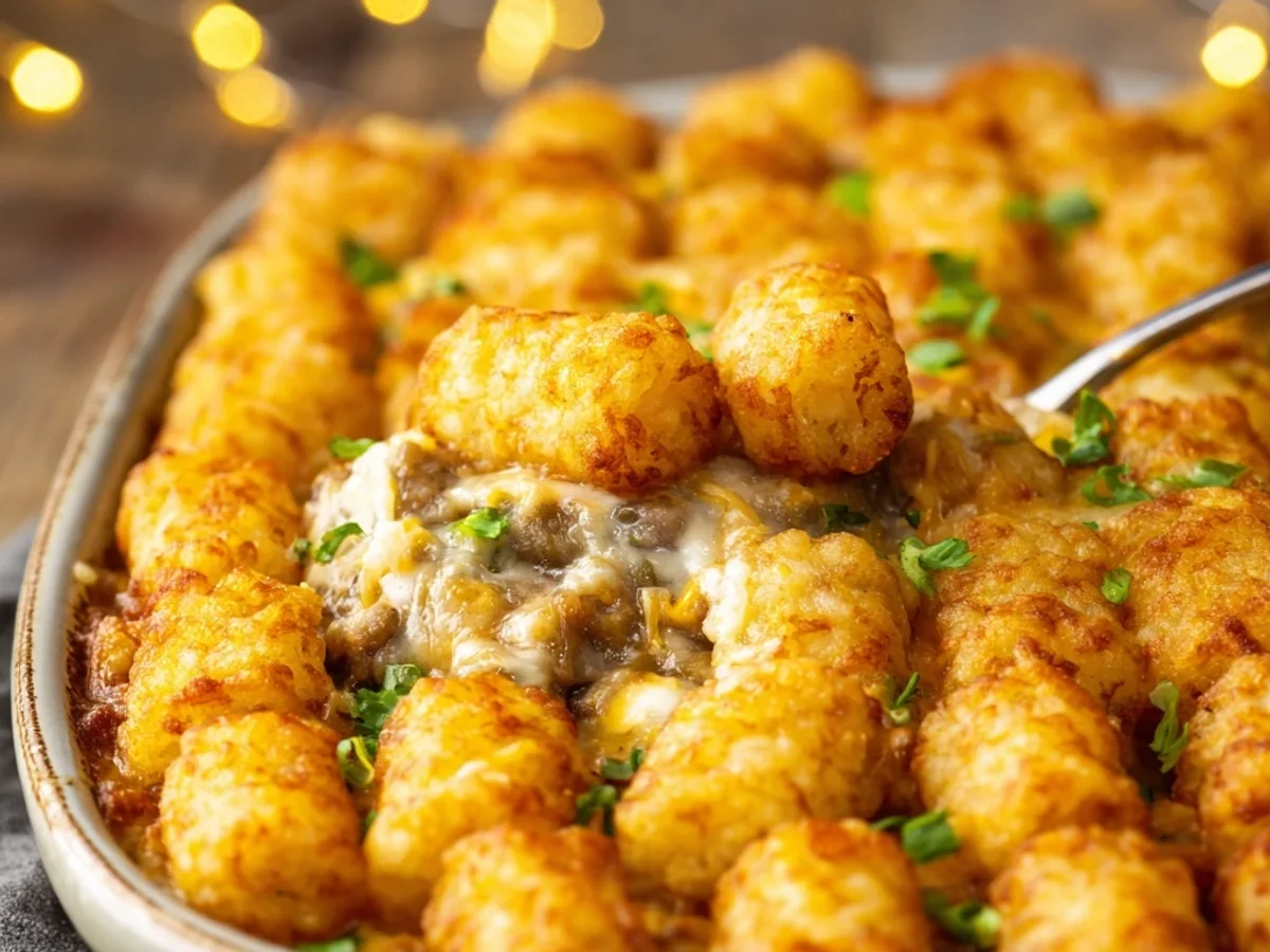 Easy Tater Tot Casserole: Cheesy Family Dinner - Image 1