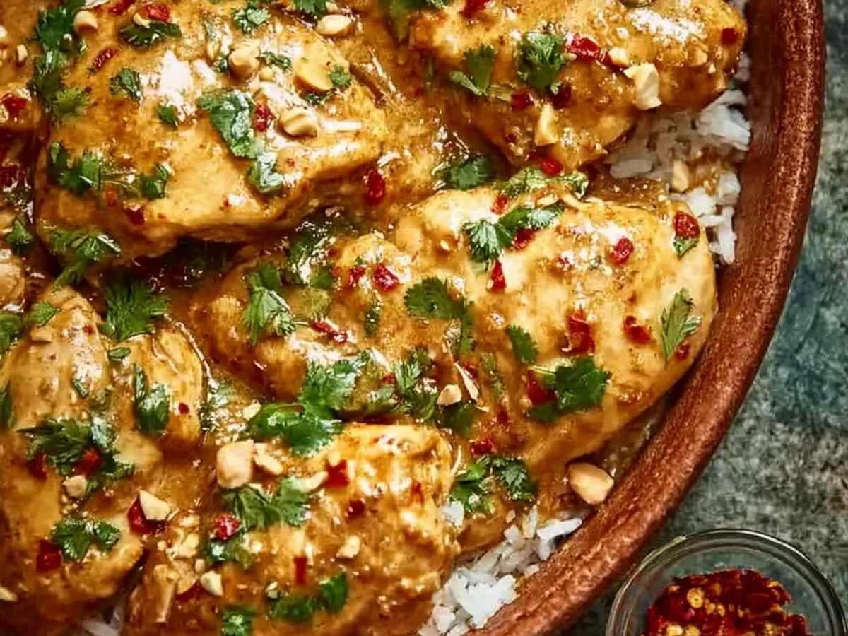 Easy Thai Peanut Chicken Crockpot: Weeknight Flavor - Image 1