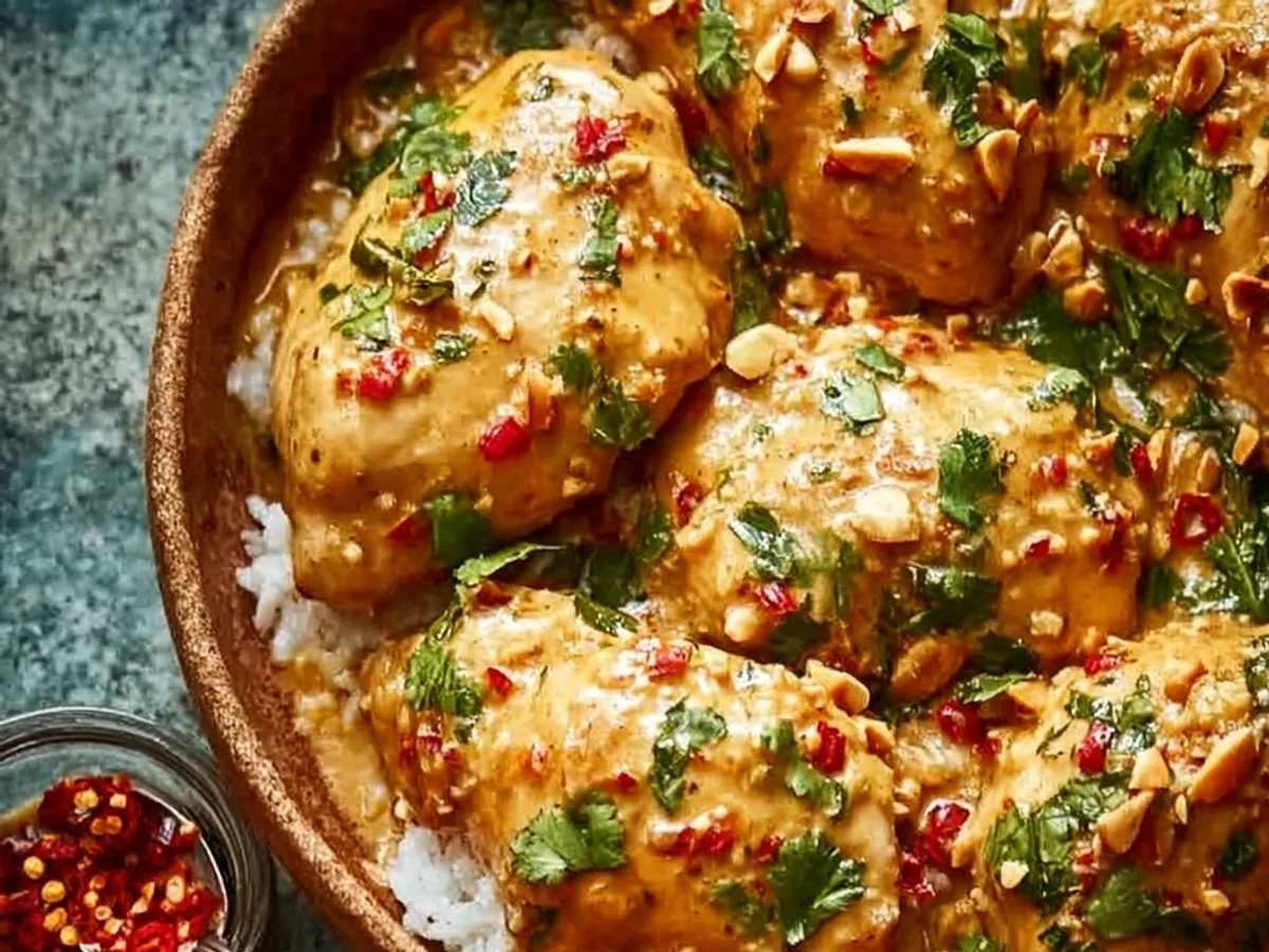Easy Thai Peanut Chicken Crockpot: Weeknight Flavor - Image 2