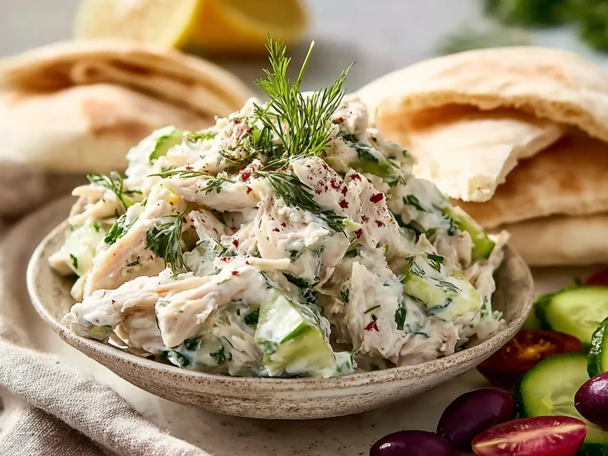 Easy Tzatziki Chicken Salad Recipe: A Bright Lunch - Image 1