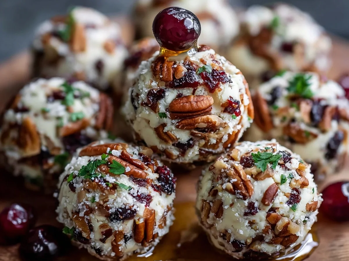 Festive Cranberry Pecan Cheese Truffles - Image 1
