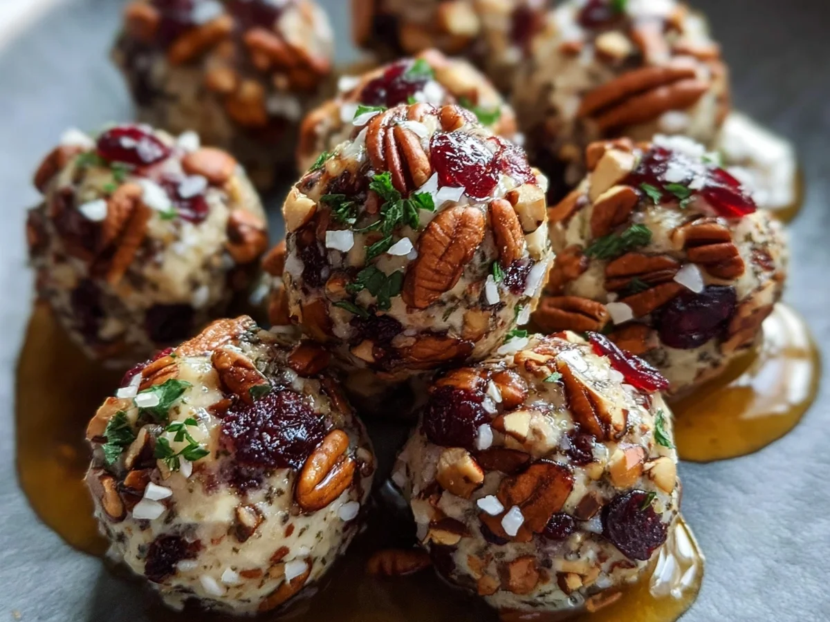 Festive Cranberry Pecan Cheese Truffles - Image 2