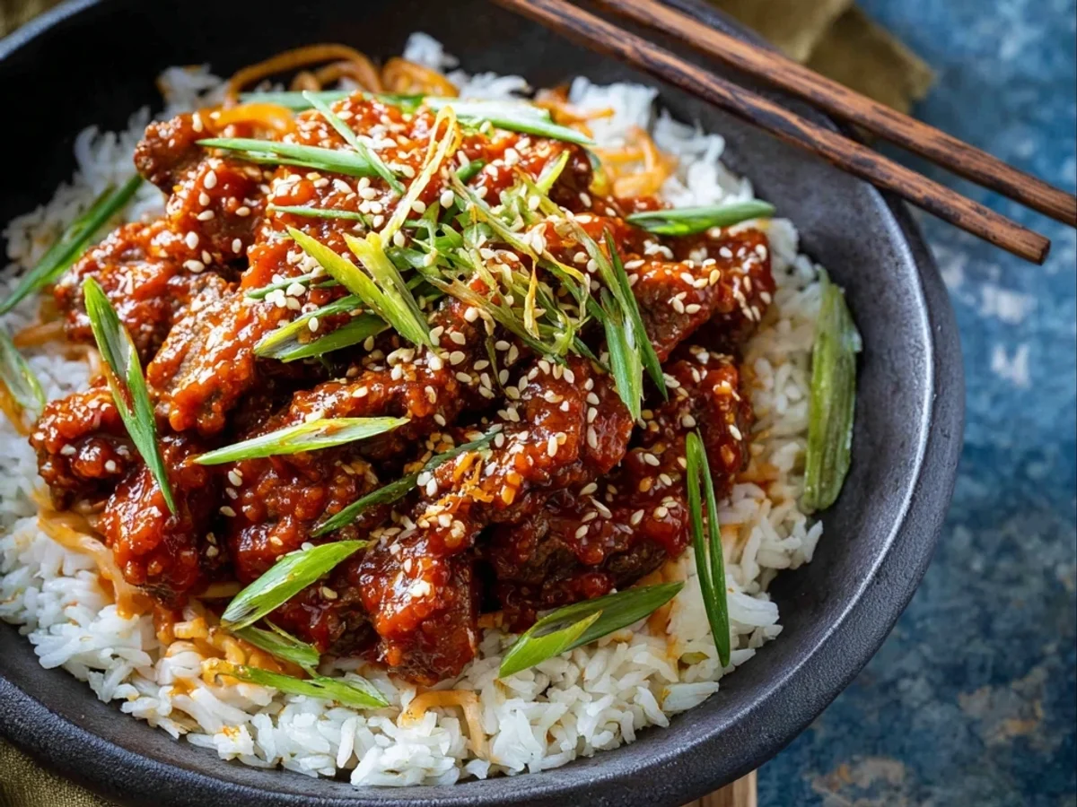 Flavorful Korean Spicy Lamb Bowls for Dinner - Image 1