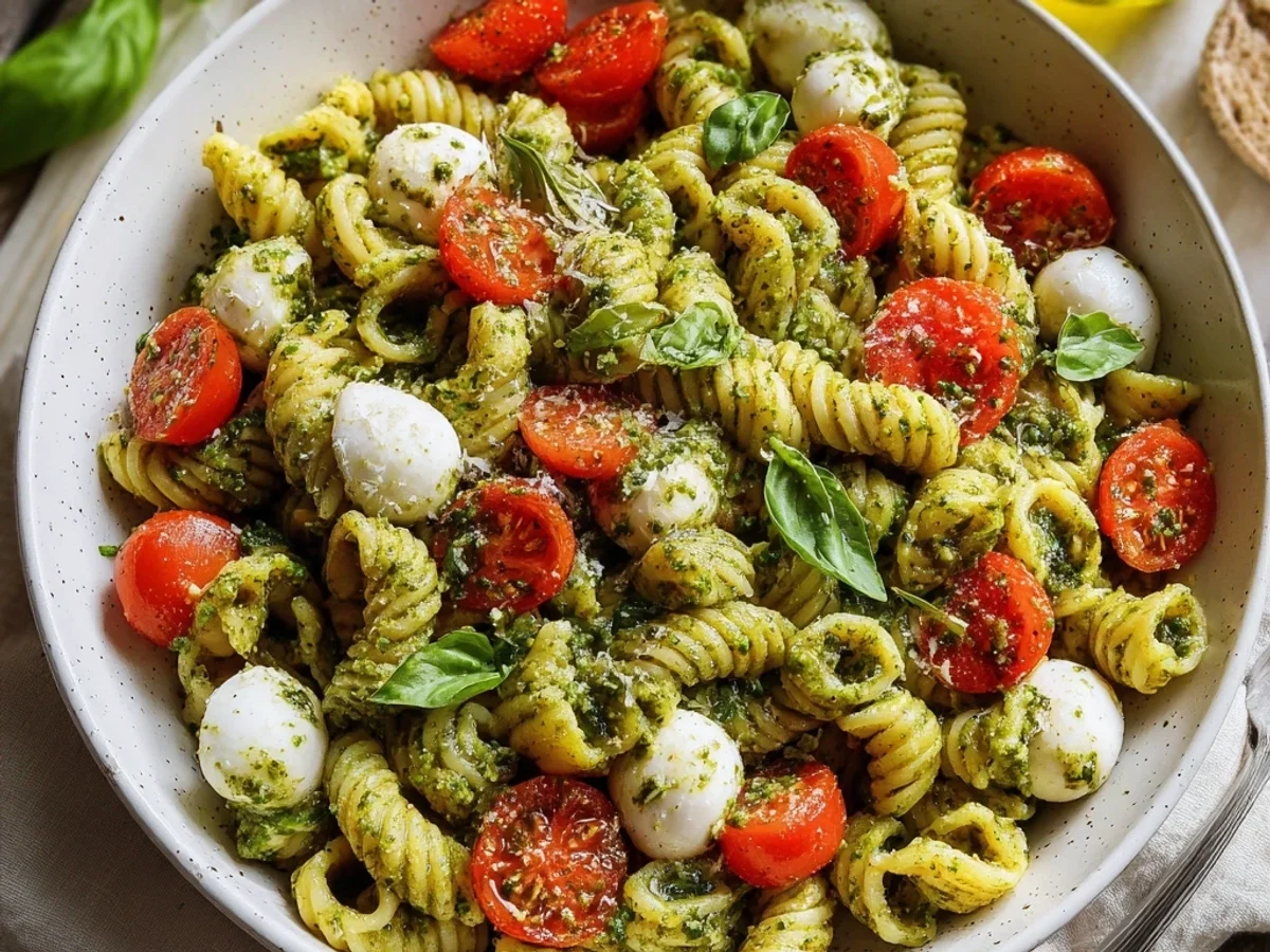 Fresh Pesto Caprese Pasta Salad: Quick & Easy - Image 2