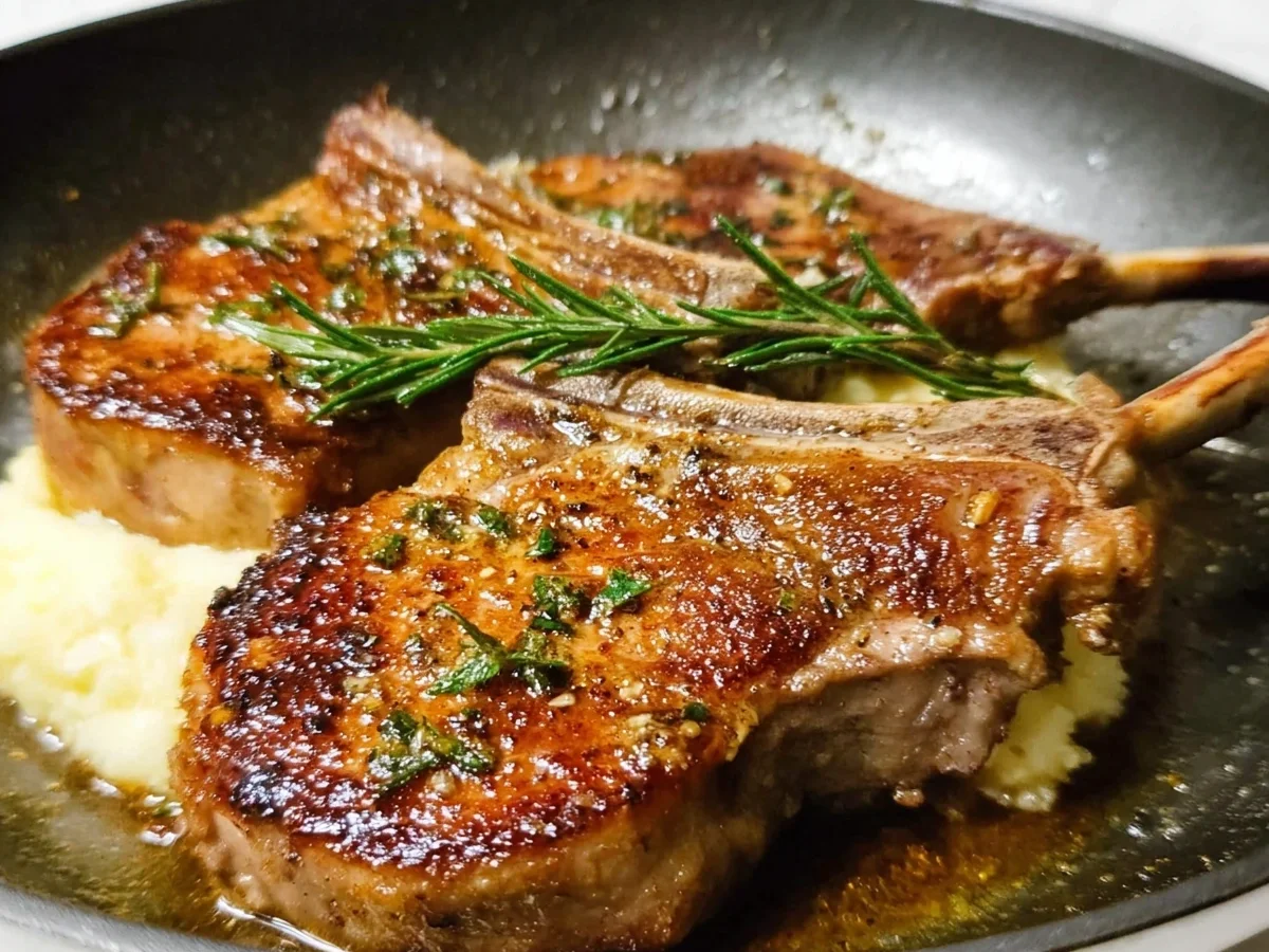 Garlic Butter Pan Seared Lamb Chops (20-Minute Meal) - Image 1