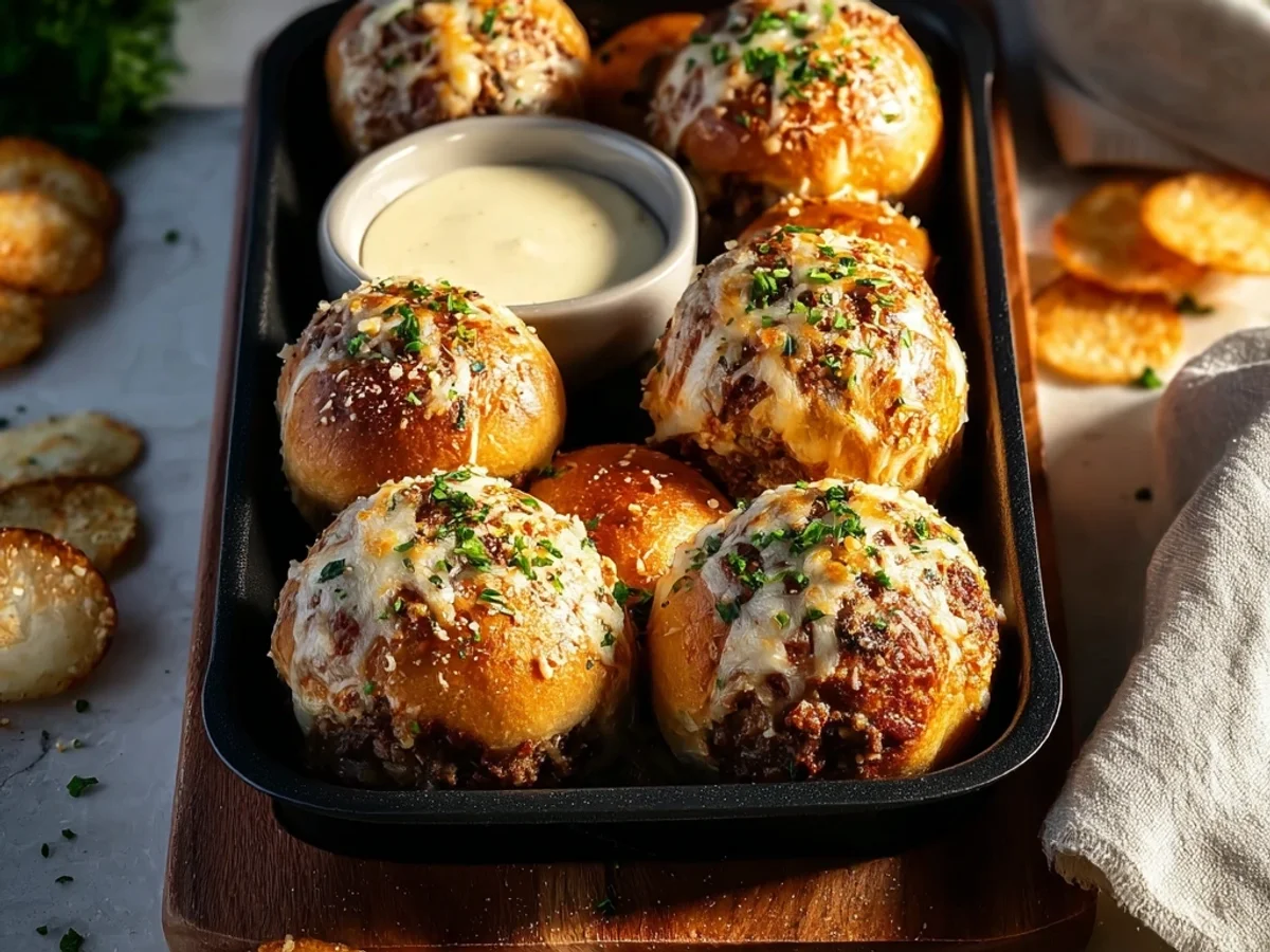 Garlic Parmesan Cheeseburger Bombs: Easy Family Dinner - Image 2