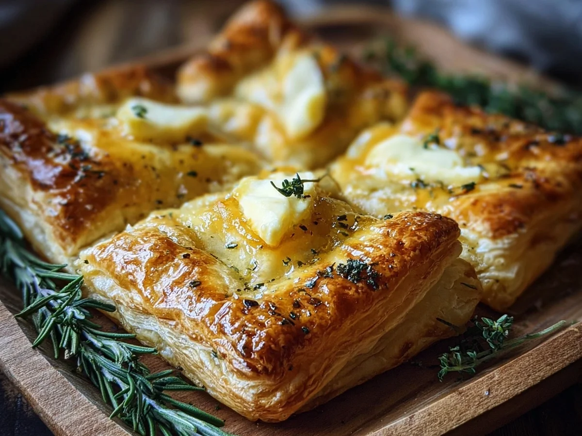 Golden Cheese Puff Pastry with Rosemary & Honey Appetizer - Image 2