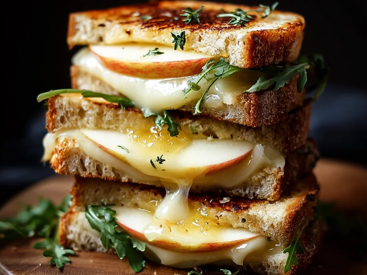 Gourmet Apple Brie Grilled Cheese Sandwich - Image 2