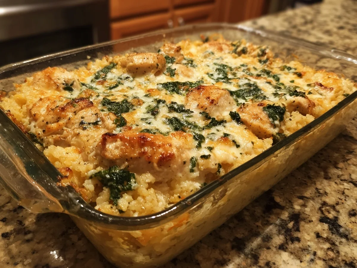 Healthy Chicken Cauliflower Rice Casserole - Image 1