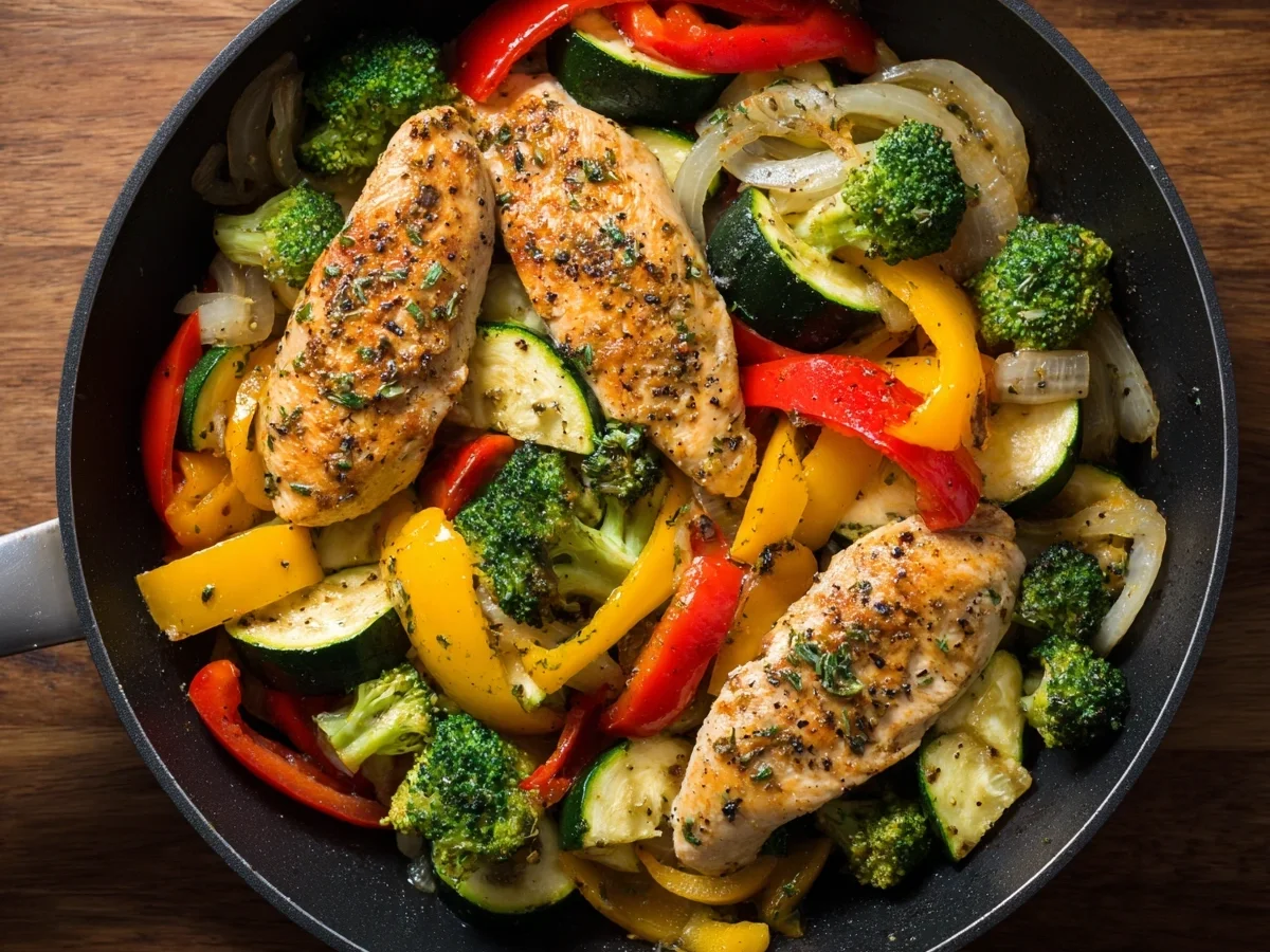 Healthy Chicken & Veggies Skillet Dinner - Image 1