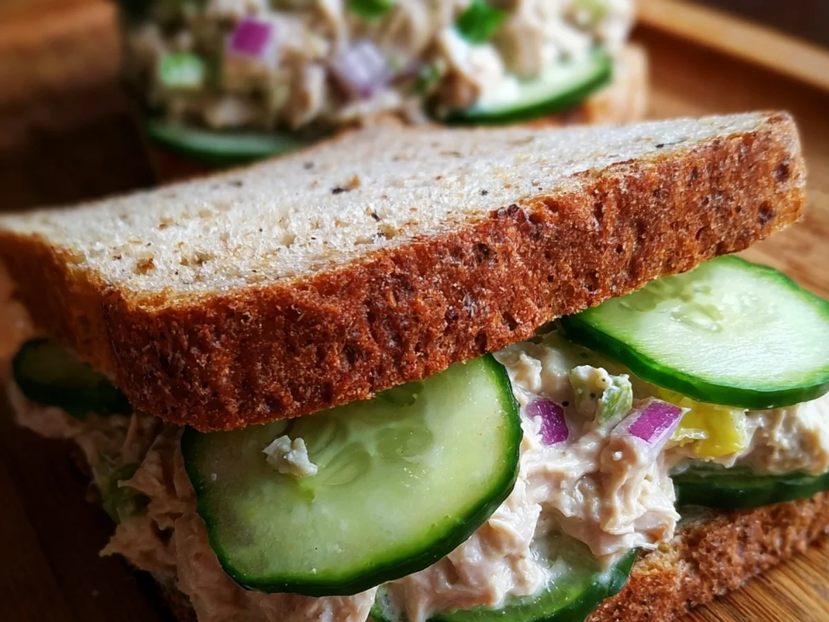 Healthy Cucumber Tuna Sandwich: Quick, Zesty Lunch - Image 1