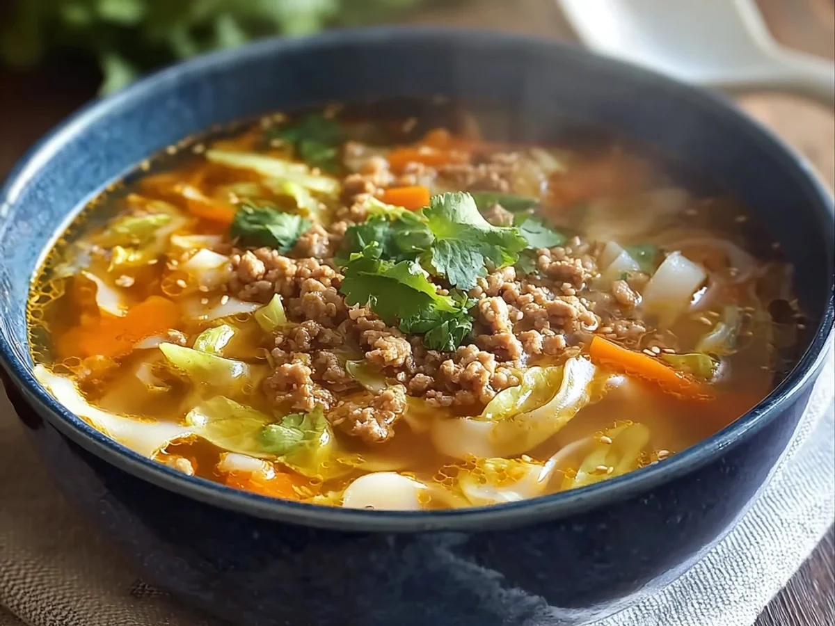 Hearty Asian Egg Roll Soup: Flavorful Bowl of Comfort - Image 2