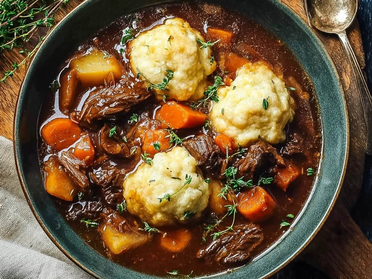 Hearty Beef Stew & Dumplings Recipe - Image 1