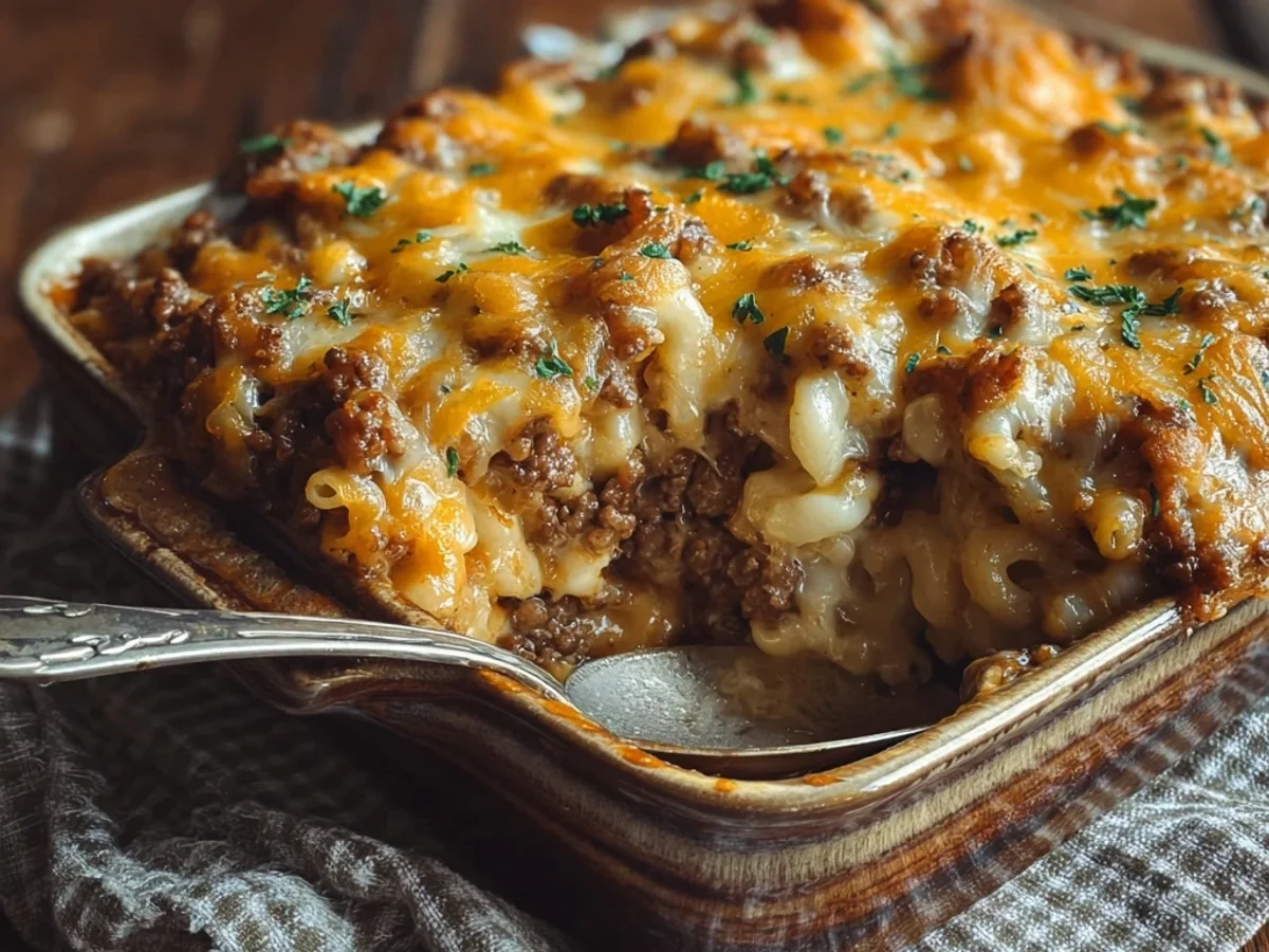 Hearty Cheesy Hamburger Casserole: A Weeknight Favorite - Image 2