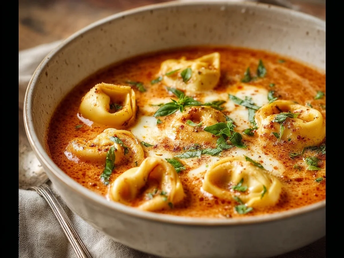 Hearty Cheesy Tomato Tortellini Soup for Easy Dinners - Image 2
