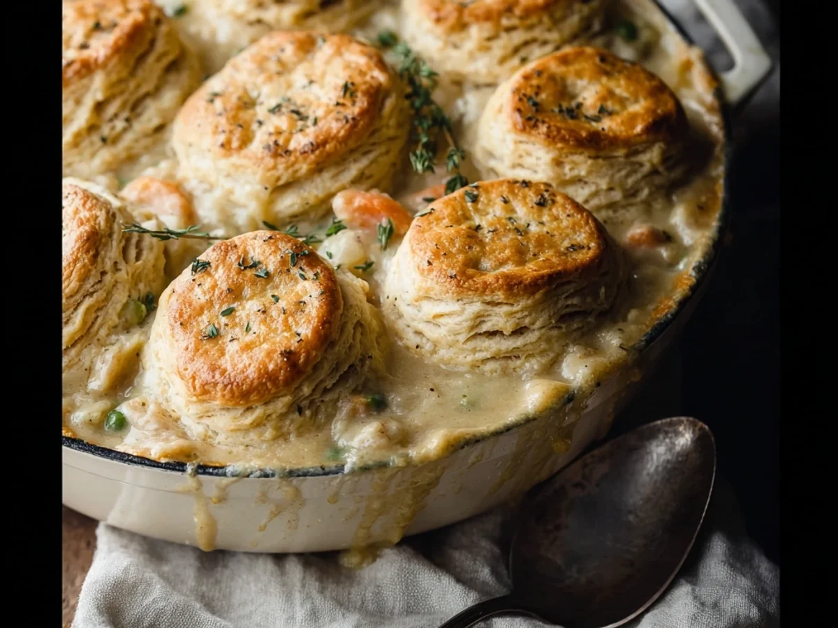 Hearty Chicken Pot Pie with Fluffy Biscuits - Image 2