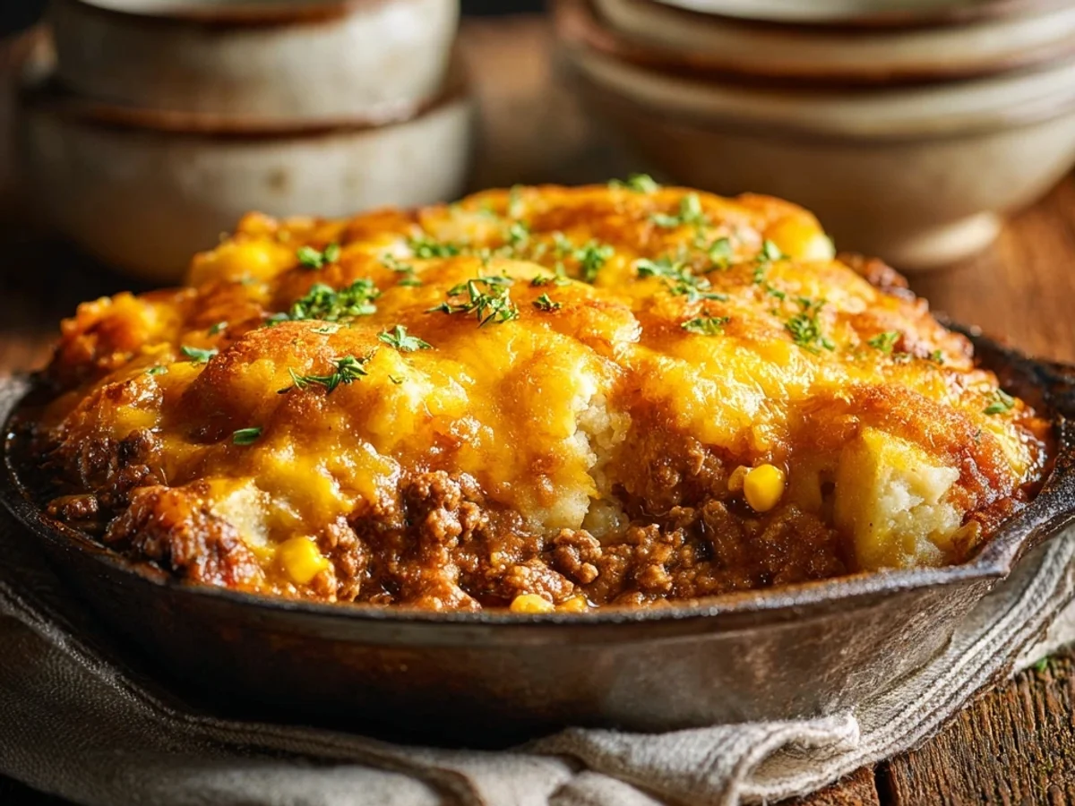 Hearty Cowboy Casserole: Skillet Beef & Bean Bake - Image 1